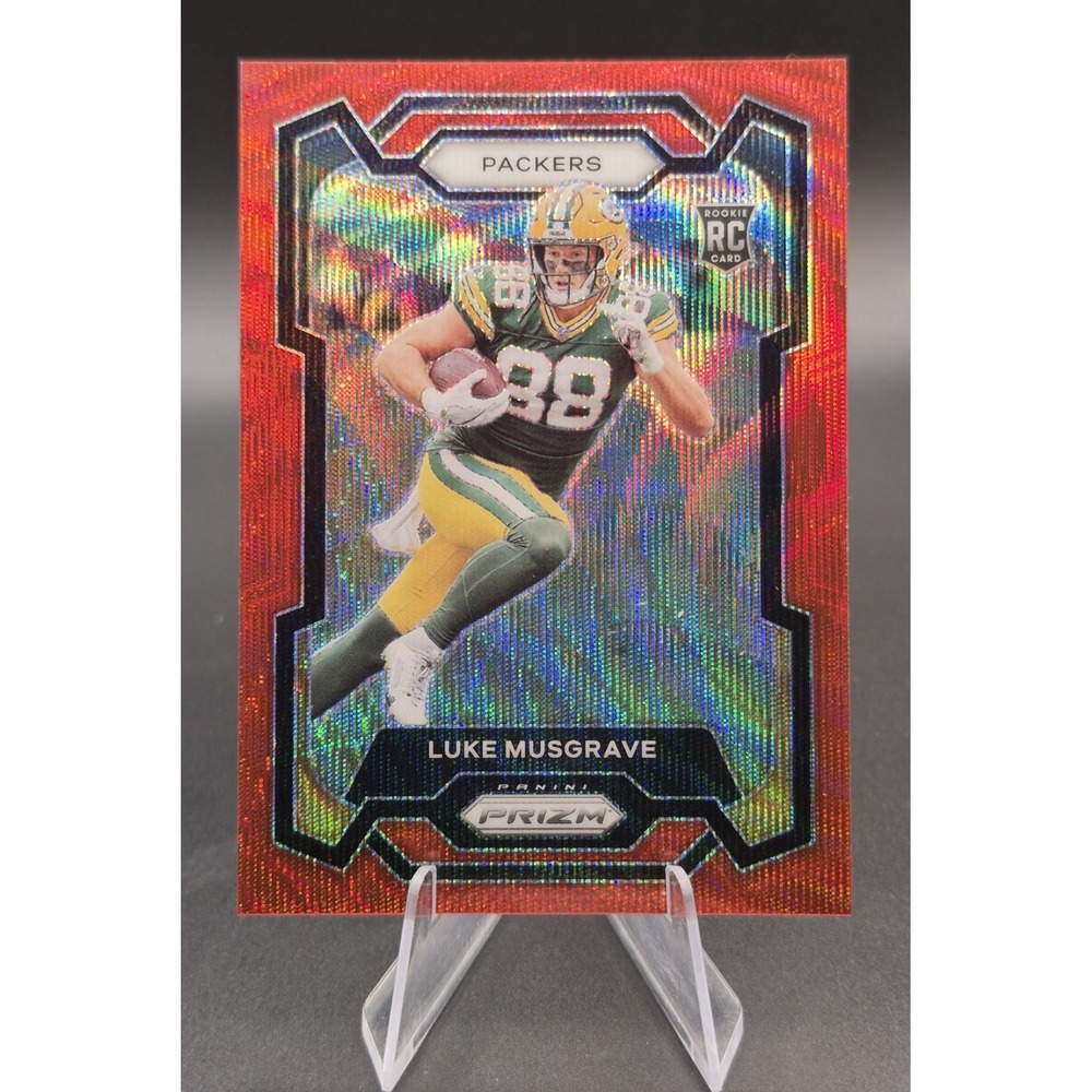 2023 Panini Prizm Luke Musgrave #337 Rookies Red Wave Prizm /149 (RC) Packers